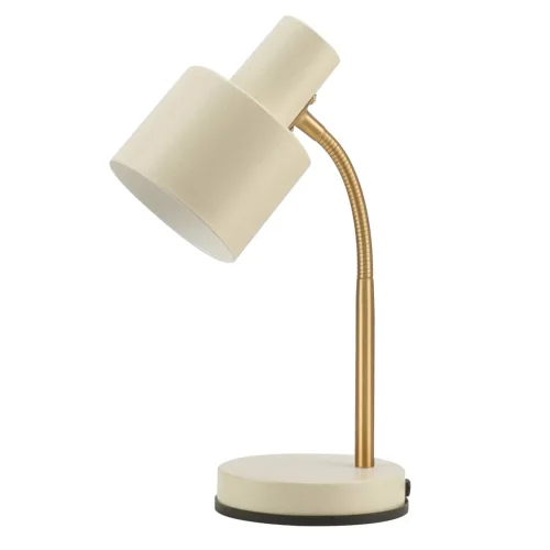 LAMPE DE TABLE E27 BEIGE ET DORÉE GEMMA
