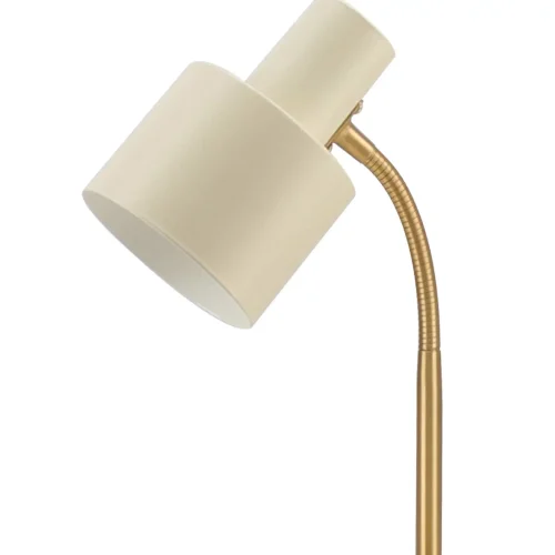 LAMPE DE TABLE E27 BEIGE ET DORÉE GEMMA