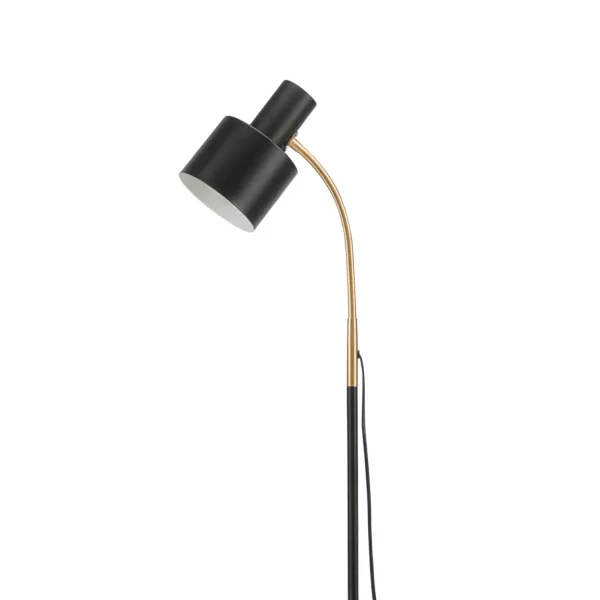 LAMPADAIRE E27 NOIR ET DORÉ GEMMA
