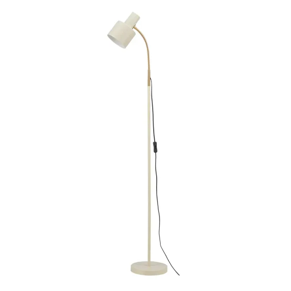 LAMPADAIRE E27 BEIGE ET DORÉ GEMMA