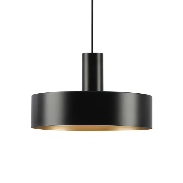 LAMPE DE PLAFOND E27 ACIER PEINT NOIR GEMMA