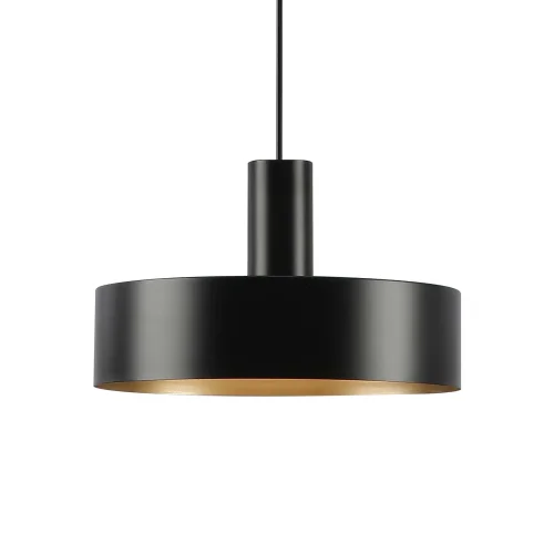 LAMPE DE PLAFOND E27 ACIER PEINT NOIR GEMMA