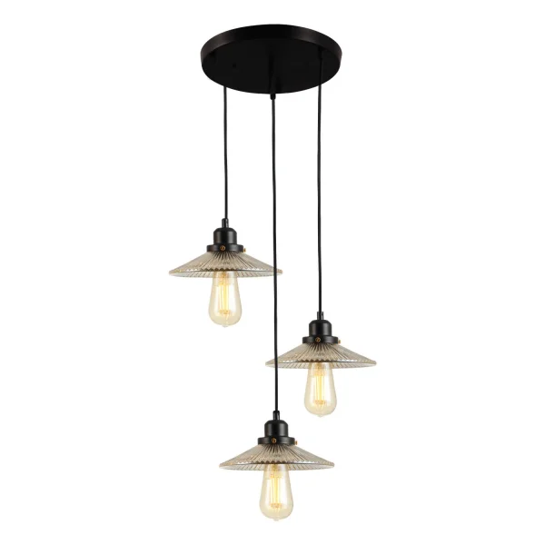 PENDENTIF LAMPE 3L ABIE BASE CIRCULAIRE