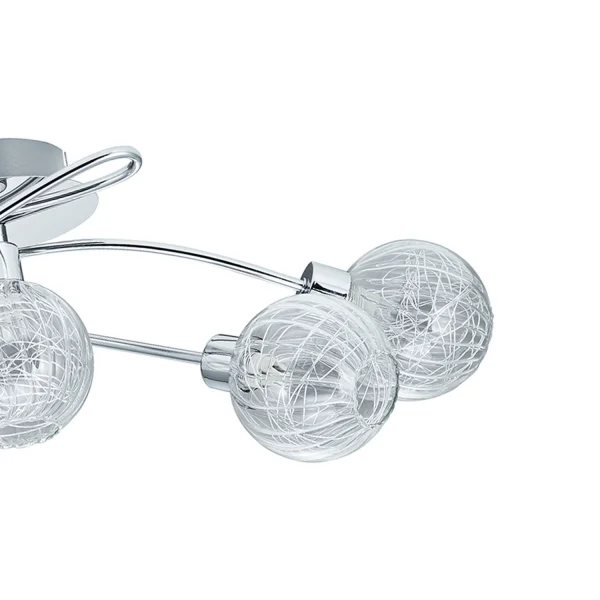 PLAFOND PLAFOND 5 LUMIÈRES QUINN CHROME