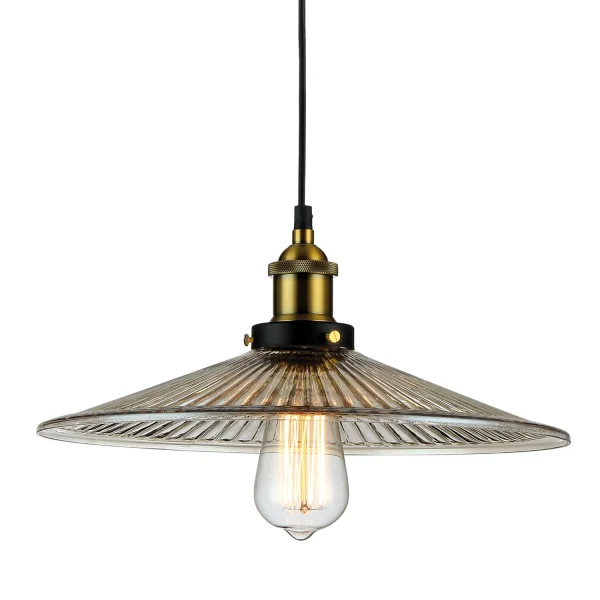 SUSPENSION ADELE VERRE AMBRE Ø36