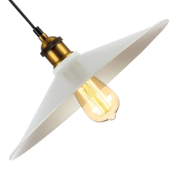 Plafonnier 1 Lumière Alanis Blanc, Décoration d'Intérieur | Lúzete