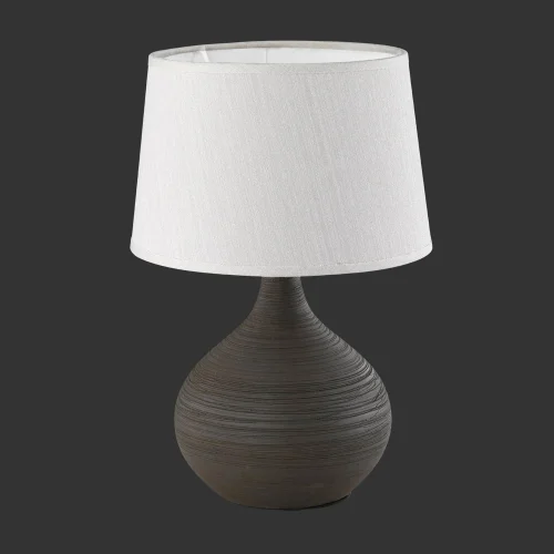 LAMPE DE TABLE EN CÉRAMIQUE BRUNE GUIDO