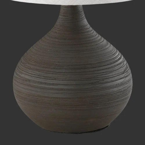 LAMPE DE TABLE EN CÉRAMIQUE BRUNE GUIDO