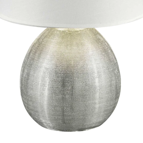 LAMPE DE TABLE SPLENDEUR 24CM ARGENT LAMPE DE TABLE SPLENDEUR 24CM ARGENT