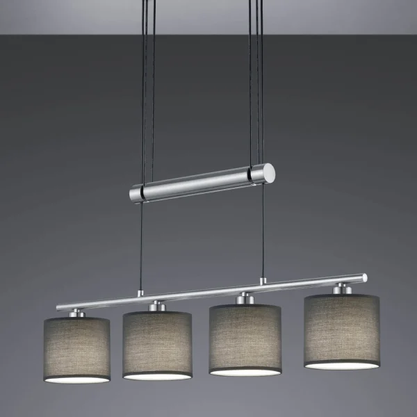 LAMPE DE PLAFOND 4 LUMIÈRES OLIVIA GRIS