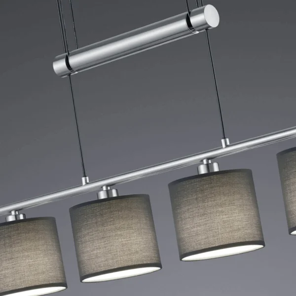 LAMPE DE PLAFOND 4 LUMIÈRES OLIVIA GRIS