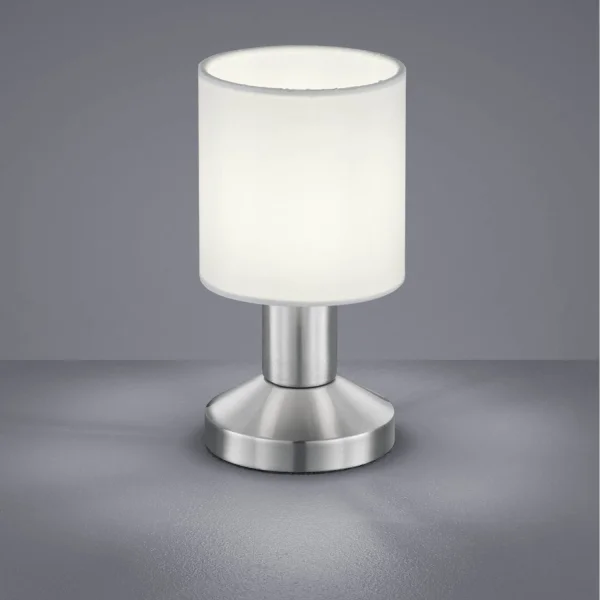 LAMPE DE TABLE PICCOLO EN NICKEL BLANC