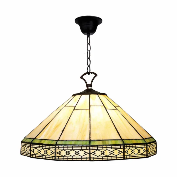 PENDENTIF 3 LUMIÈRES VERT TIFFANY