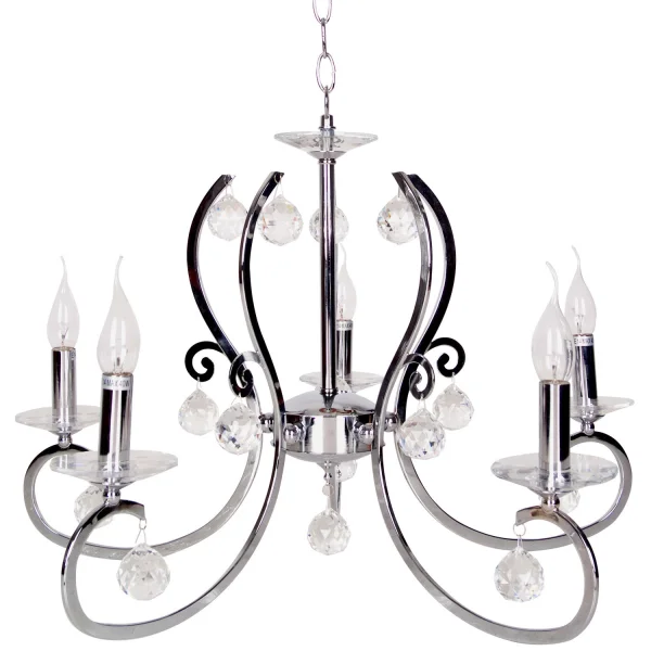 LAMPE PENDENTIF 5L REINE CHROME
