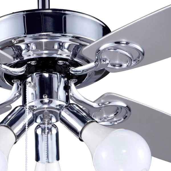 VENTILATEUR DE PLAFOND ARGENTÉ/ABRASÉ D’ABEILLE