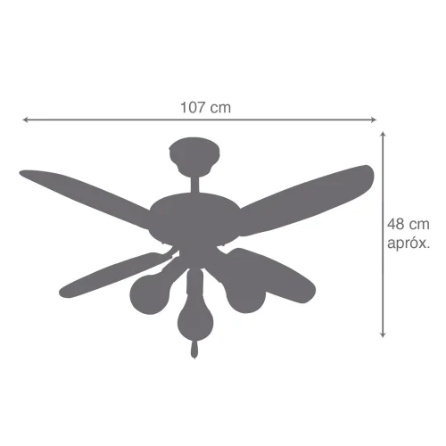 VENTILATEUR DE PLAFOND GEARY BRUN