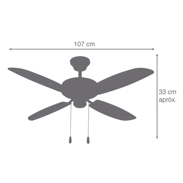 VENTILATEUR DE PLAFOND SANS LUMIÈRE LANGFORD