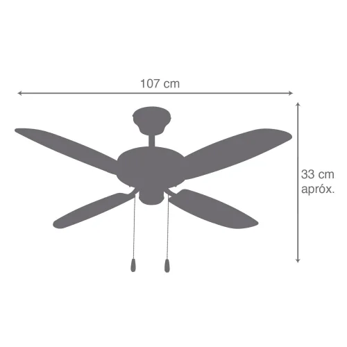 VENTILATEUR DE PLAFOND SANS LUMIÈRE LANGFORD