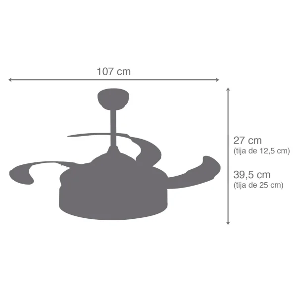 BRUN LED FORREST PLAFOND VENTILATEUR