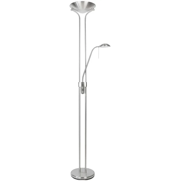 LAMPE DE PLANCHER A CONDUIT AYMERICK 18W CHROME LAMPE DE PLANCHER A CONDUIT AYMERICK 18W CHROME
