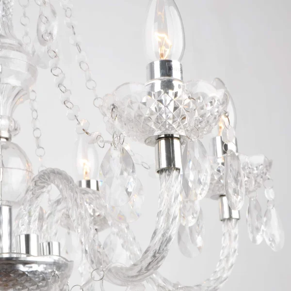 LAMPE DE PLAFOND 6 LUMIÈRES TRANSPARENTES LIONETTA