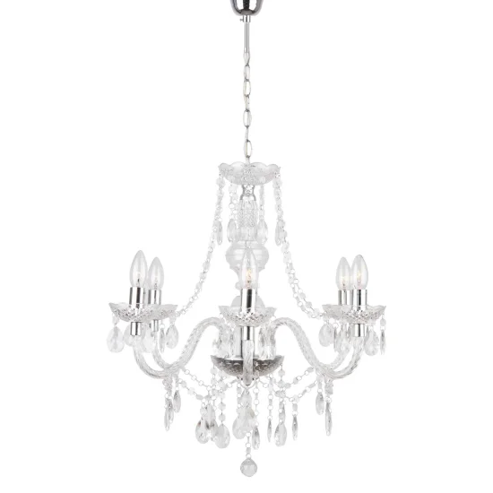 LAMPE DE PLAFOND 6 LUMIÈRES TRANSPARENTES LIONETTA 2