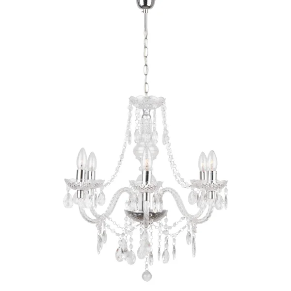 LAMPE DE PLAFOND 6 LUMIÈRES TRANSPARENTES LIONETTA