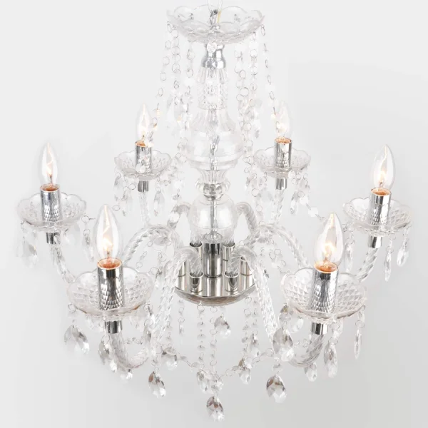 LAMPE DE PLAFOND 6 LUMIÈRES TRANSPARENTES LIONETTA