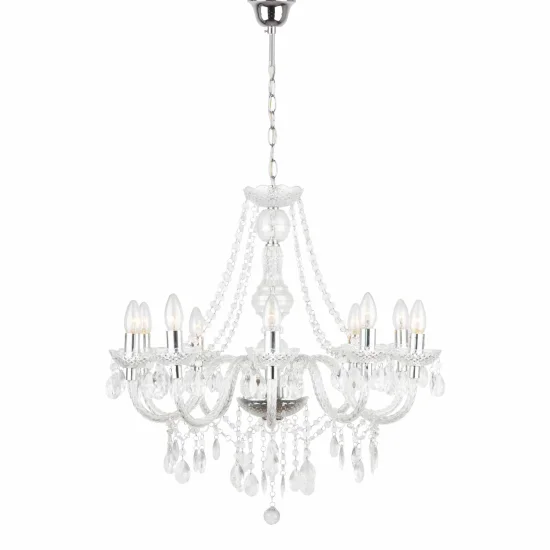 LAMPE DE PLAFOND 10 LUMIÈRES TRANSPARENTES LIONETTA 2