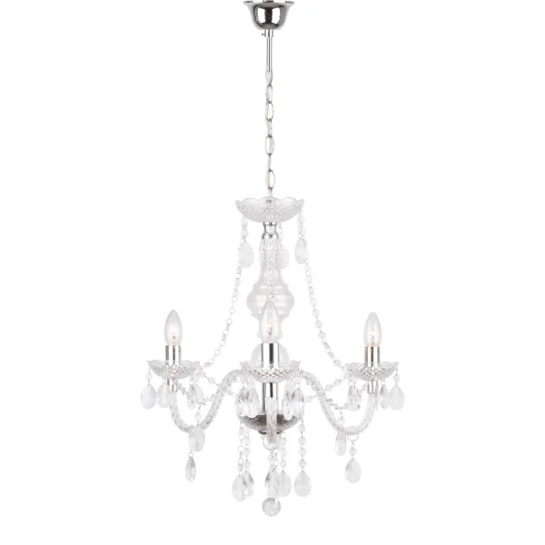 LAMPE DE PLAFOND 3 LUMIÈRES TRANSPARENTES LIONETTA