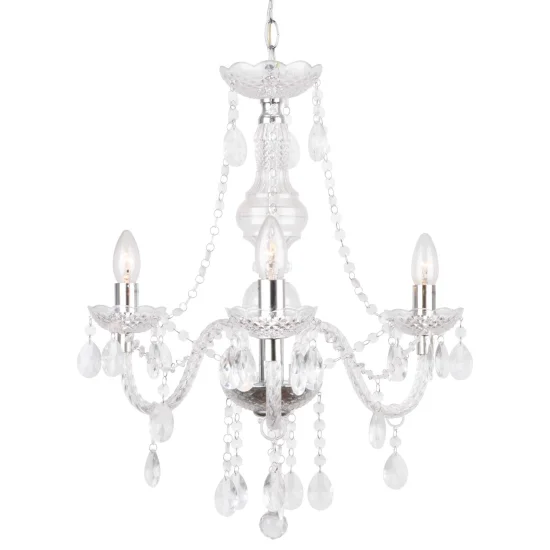 LAMPE DE PLAFOND 3 LUMIÈRES TRANSPARENTES LIONETTA
