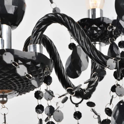 LAMPE DE PLAFOND 6 LUMIÈRES ROUGES NOIRES