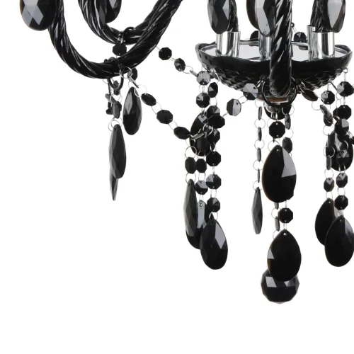 LAMPE DE PLAFOND 6 LUMIÈRES ROUGES NOIRES