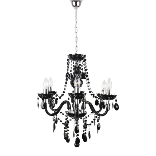 LAMPE DE PLAFOND 6 LUMIÈRES ROUGES NOIRES