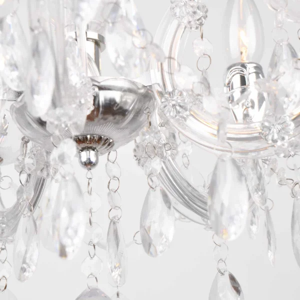 LAMPE DE PLAFOND 5 LUMIÈRES NICOLA TRANSPARENTES LAMPE DE PLAFOND 5 LUMIÈRES NICOLA TRANSPARENTES