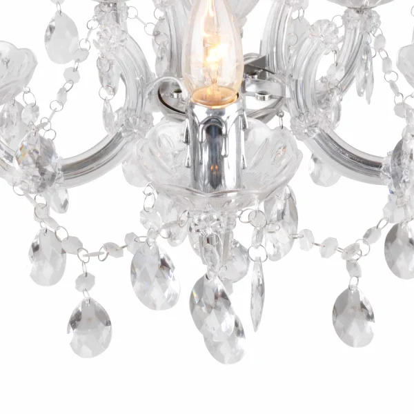 LAMPE DE PLAFOND 5 LUMIÈRES NICOLA TRANSPARENTES LAMPE DE PLAFOND 5 LUMIÈRES NICOLA TRANSPARENTES