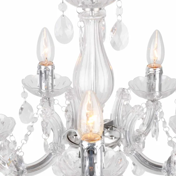 LAMPE DE PLAFOND 5 LUMIÈRES NICOLA TRANSPARENTES LAMPE DE PLAFOND 5 LUMIÈRES NICOLA TRANSPARENTES