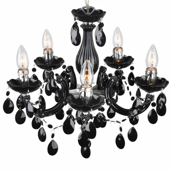 LAMPE DE PLAFOND 5 LUMIÈRES OLÉTHÉA NOIRES