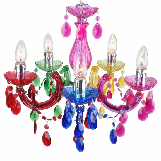 LAMPE DE PLAFOND 5 LUMIÈRES MULTICOLORES 2