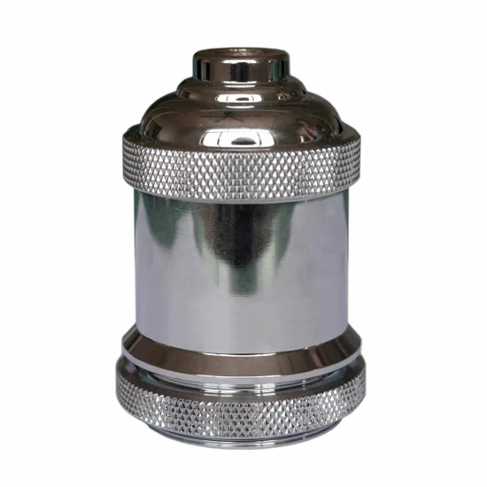 PORTE-LAMPE E27 1L ACIER CHROMÉ