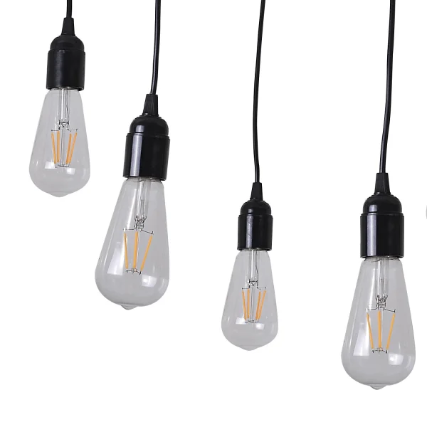 LAMPE DE PLAFOND 10 LUMIÈRES CARLA NOIRES