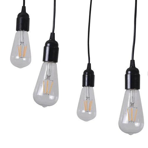 LAMPE DE PLAFOND 10 LUMIÈRES CARLA NOIRES