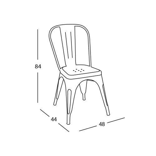 CHAISE JOSÉPHINE BLANCHE INDUSTRIELLE