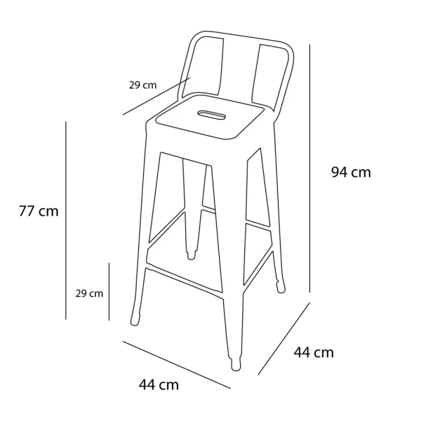 TABOURET ÉLEVÉ DE JOSÉPHINE BLANCHE