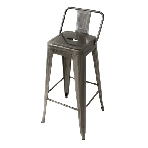 TABOURET ÉLEVÉ JOSÉPHINE VIEILLI MÉTALLIQUE