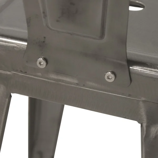 TABOURET ÉLEVÉ JOSÉPHINE VIEILLI MÉTALLIQUE