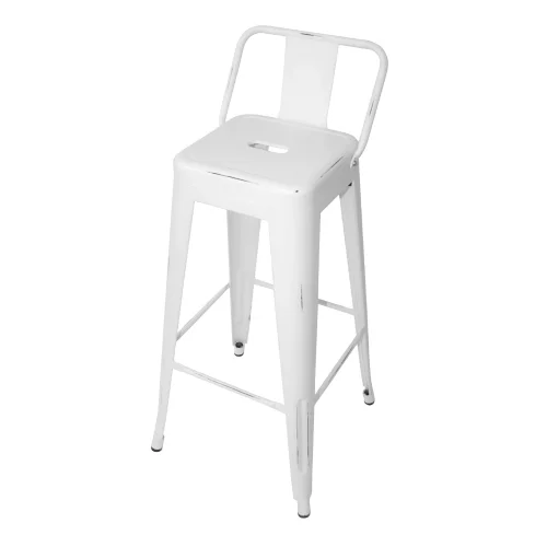 VIEUX TABOURET BLANC JOSÉPHINE HAUTE