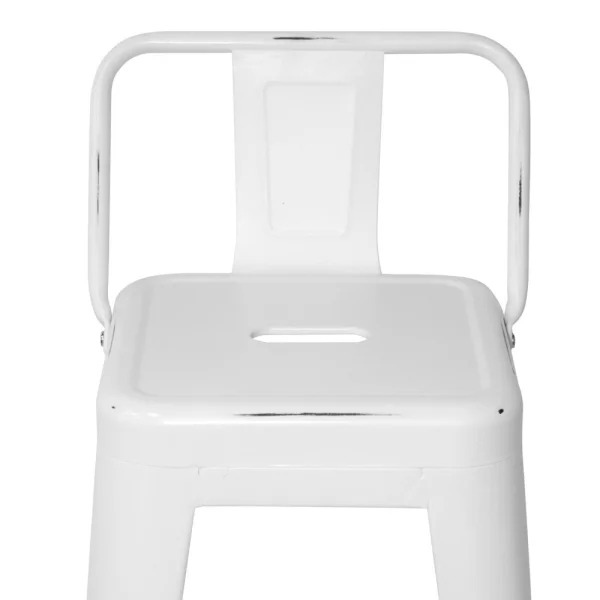 VIEUX TABOURET BLANC JOSÉPHINE HAUTE