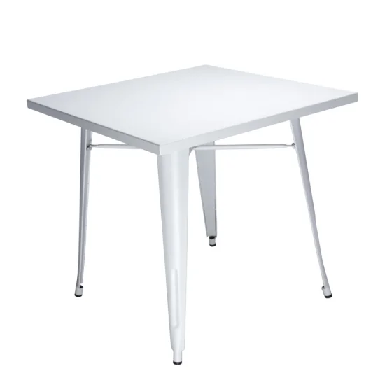 TABLE JOSÉPHINE EN MÉTAL BLANC 2