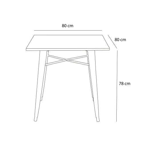 TABLE JOSÉPHINE EN MÉTAL BLANC